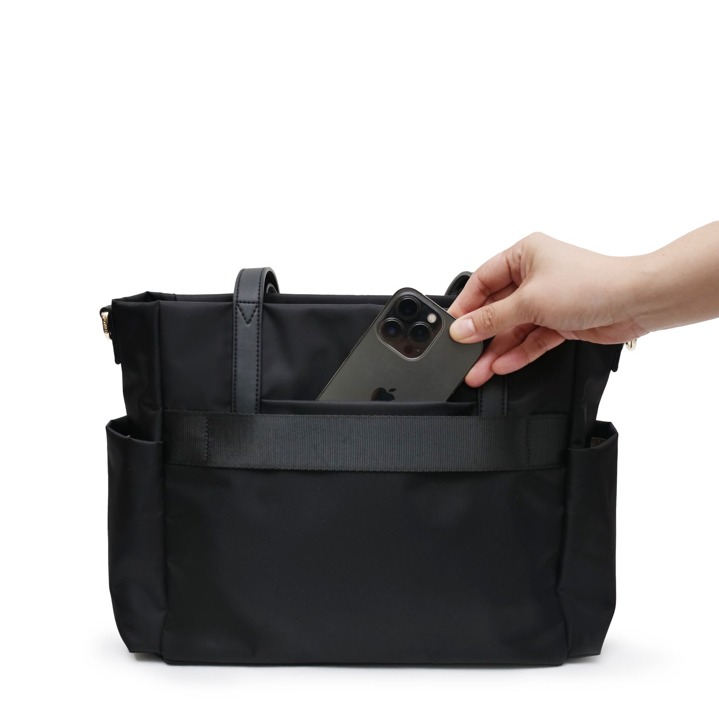 AKAR NYLON TOTE BLACK