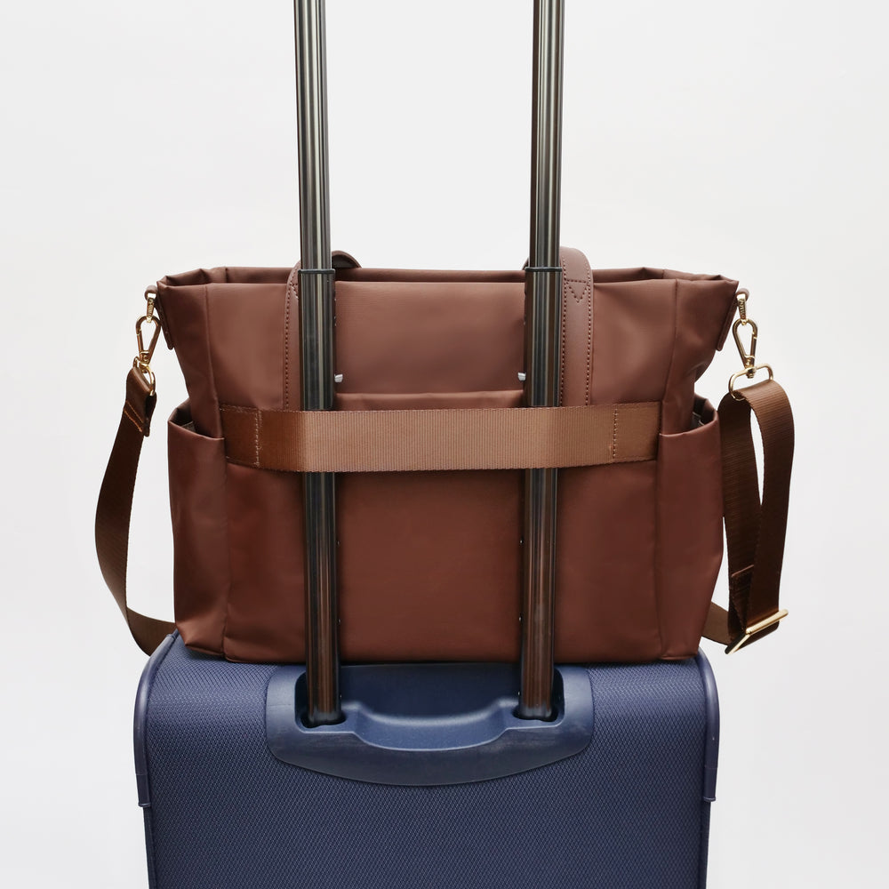 AKAR NYLON TOTE BROWN
