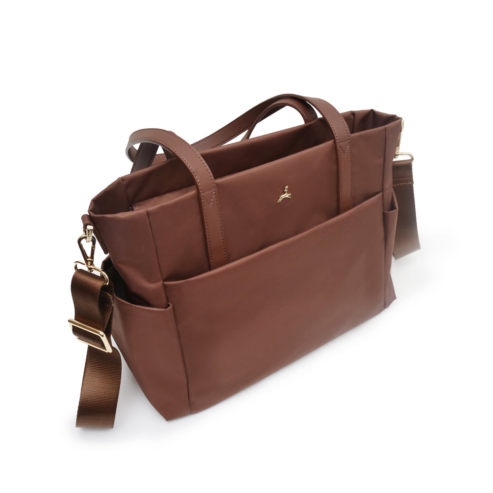 AKAR NYLON TOTE BROWN