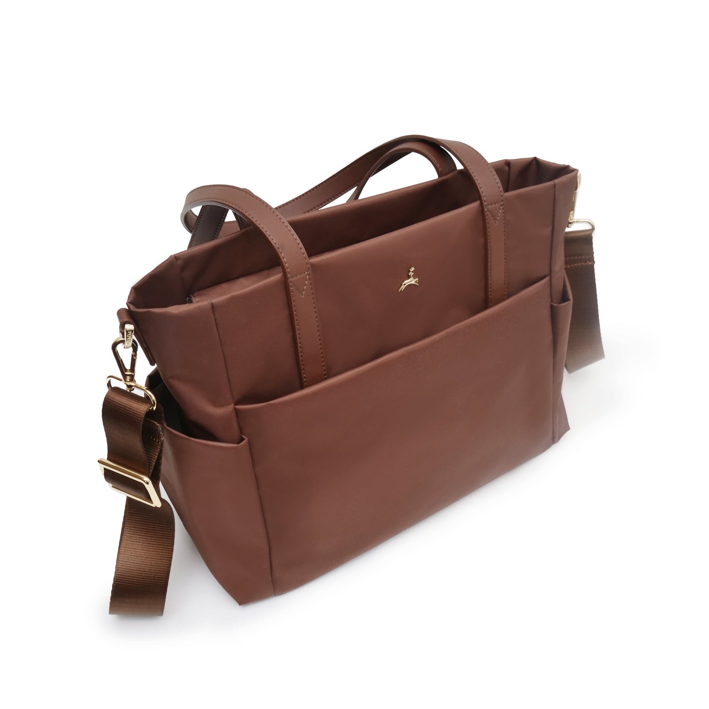 AKAR NYLON TOTE BROWN