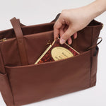 AKAR NYLON TOTE BROWN