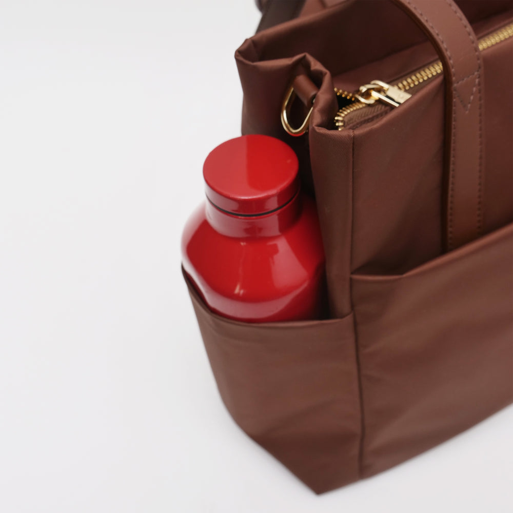 AKAR NYLON TOTE BROWN