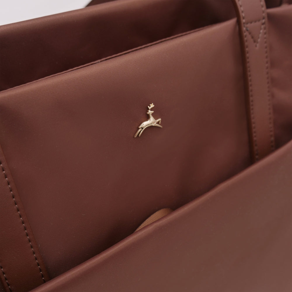AKAR NYLON TOTE BROWN