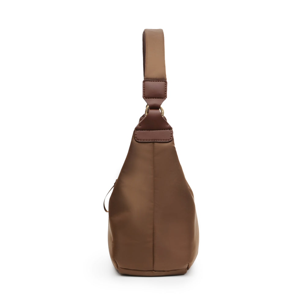 SANTAI NYLON HOBO BAG BROWN