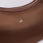 SANTAI NYLON HOBO BAG BROWN