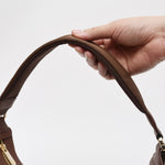 SANTAI NYLON HOBO BAG BROWN